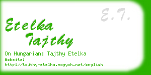 etelka tajthy business card